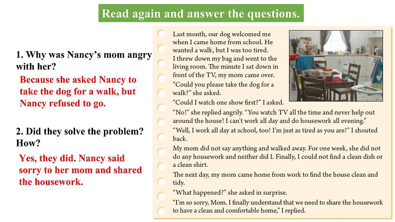 人教新目标八年级英语下册----Unit 3 Could you please clean your room Section A 3a-3c 优质课件+ 音视频08