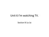 Unit 6 I’m watching TV  Section B 1a-1e B 2b-2c -2021-2022学年人教版英语七年级下册课件PPT