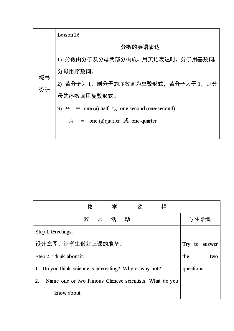 冀教版九年级上册英语 Unit5 Lesson 26 Keep the Candle Burning 教学设计02