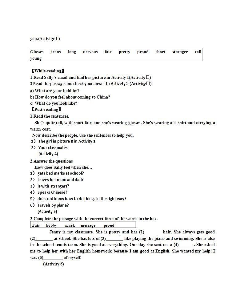 Unit 2--学案第2页