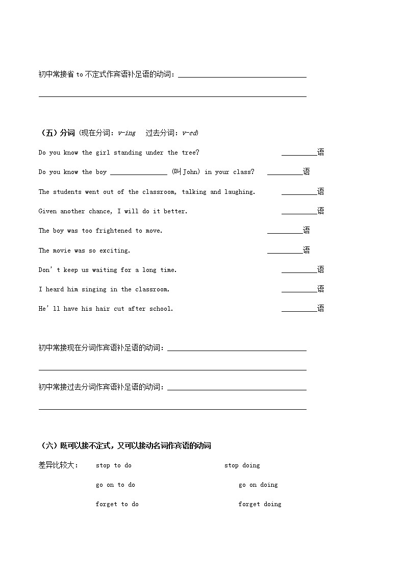 2022年中考英语二轮复习第3讲《非谓语动词&主谓一致》精讲精练（含答案）第3页