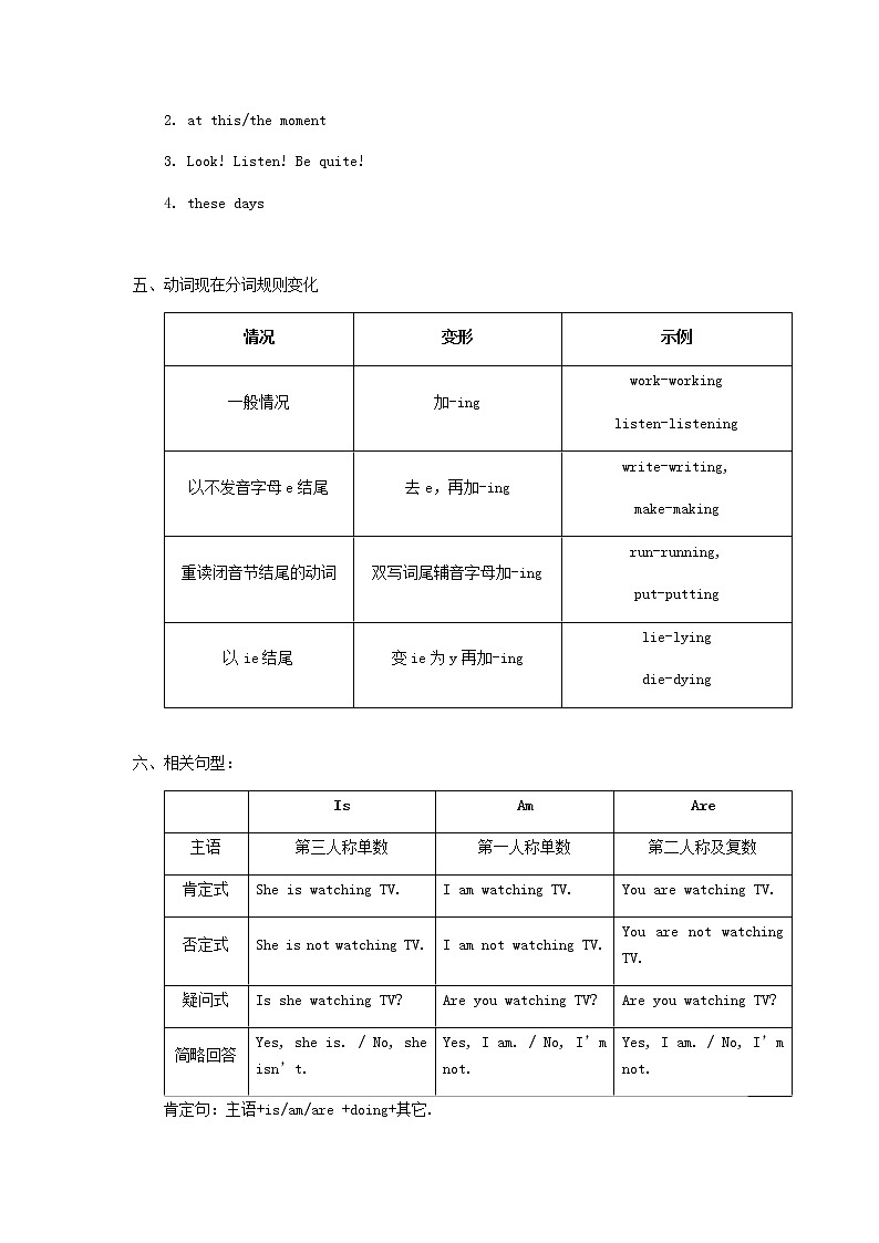 中考英语二轮复习专题讲与练： 现在进行时（含详解）02