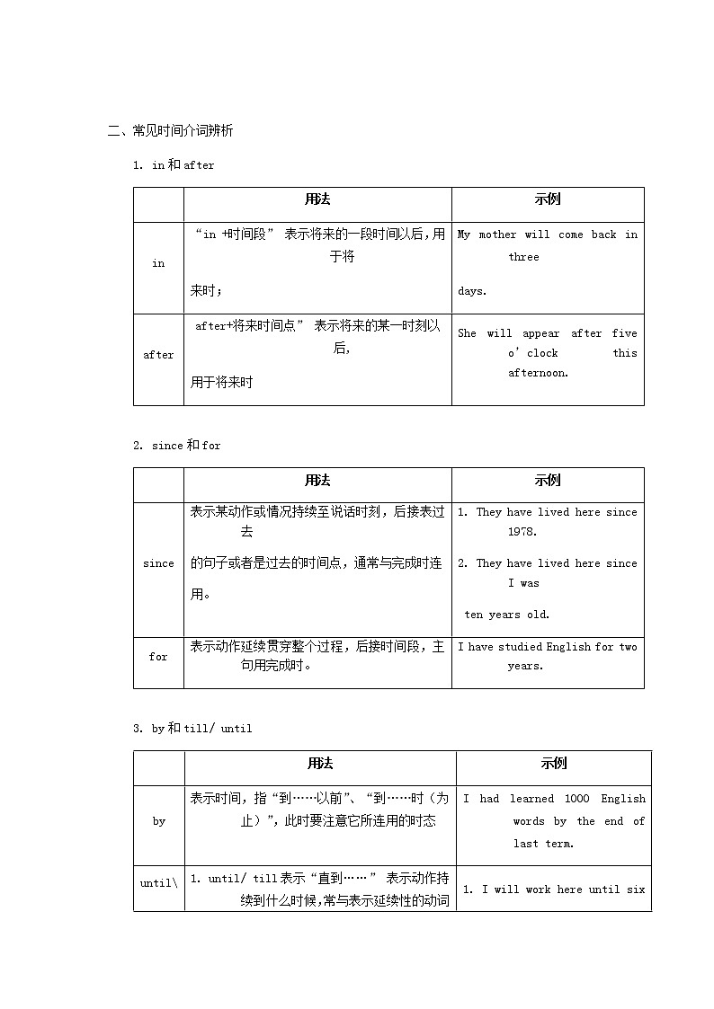 中考英语二轮复习专题讲与练： 时间介词（含详解）02