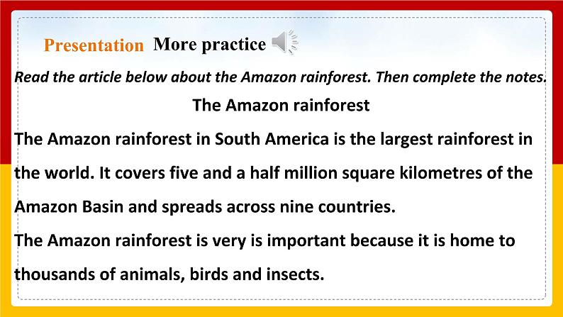 Unit 4 Save the trees Period 5 more practice & culture corner（课件+教案+学案+练习）06