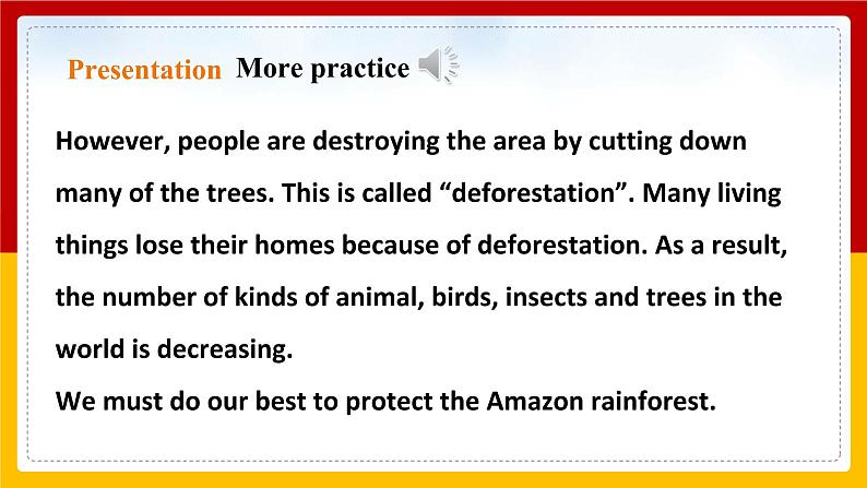 Unit 4 Save the trees Period 5 more practice & culture corner（课件+教案+学案+练习）07