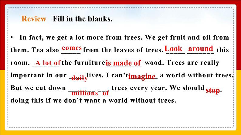 Unit 4 Save the trees Period 2 Reading II & Listening（课件+教案+学案+练习）03