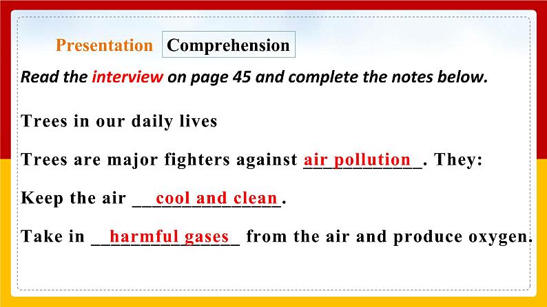 Unit 4 Save the trees Period 2 Reading II & Listening（课件+教案+学案+练习）06