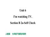 人教新目标七年级英语下册----Unit 6 I'm watching tv. Section B 2a-Self Check课件+音视频)