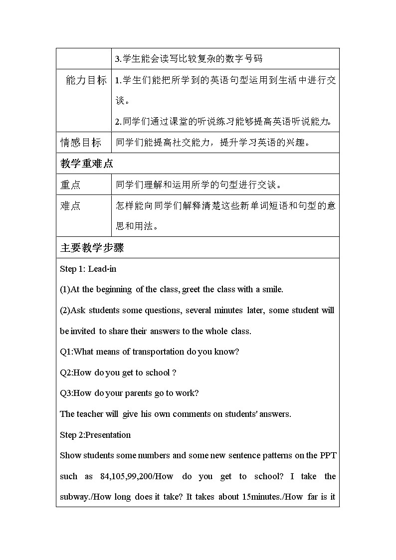 人教版七年级下英语教案  Unit3 Period2 Section A (2a-2e)02