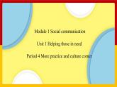 Unit 1 Period 4  More practice and culture corner（课件+教案+学案+练习）