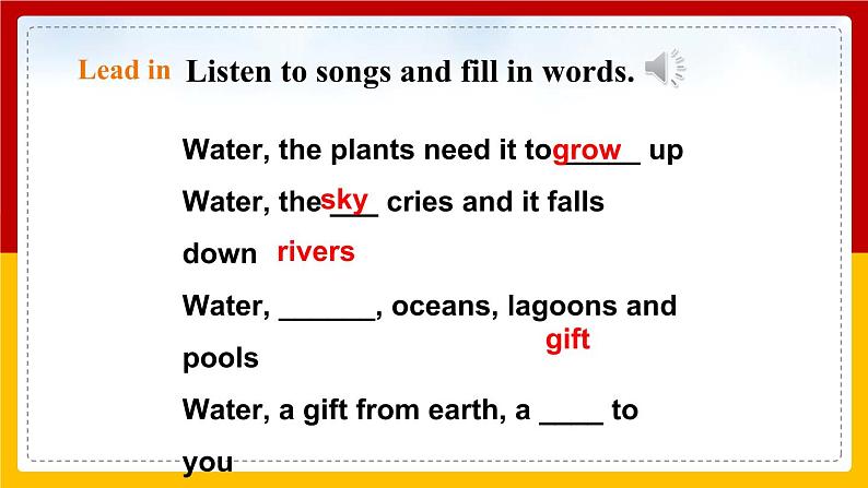 Unit 5 Water Period 5 More practice & culture corner课件PPT+教案+学案+练习03