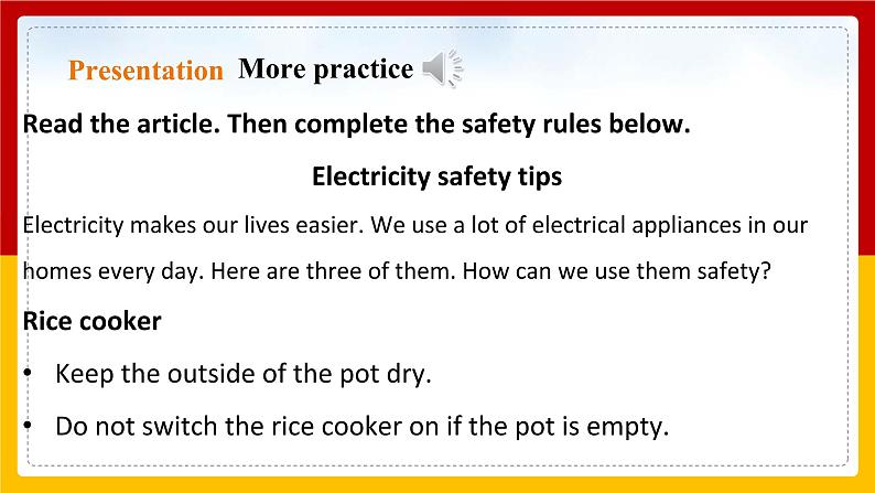 Unit 6 Electricity Period 5 more practice & culture corner课件PPT+教案+学案+练习06