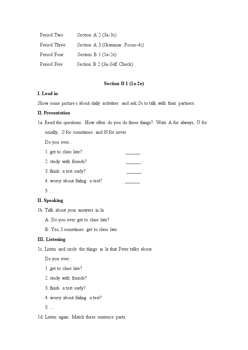 Section B 1教学设计第2页
