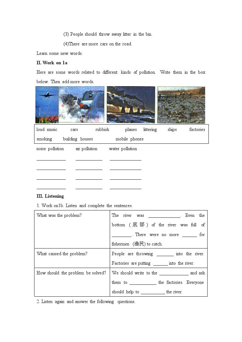 Unit 13 We are trying to save the earth! Section A 1（课件+教案+练习+学案）02