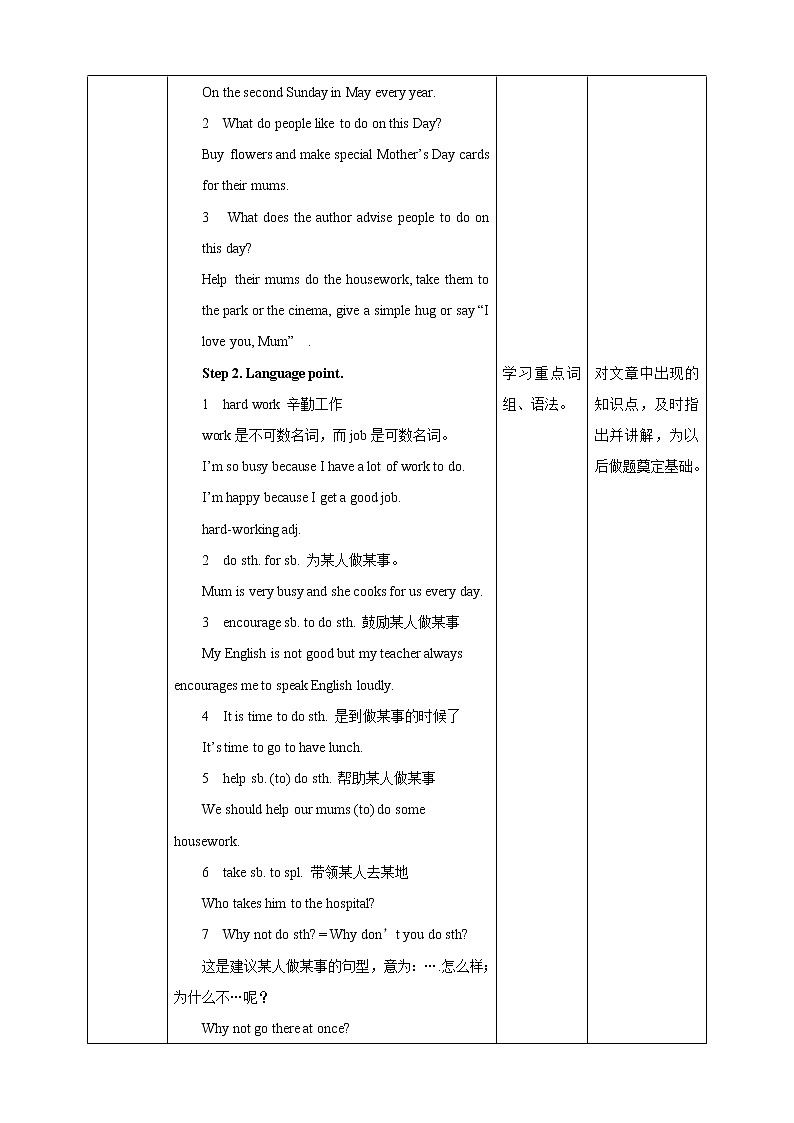 Unit 1 People around us Period 5 more practice & culture corner 教案第3页