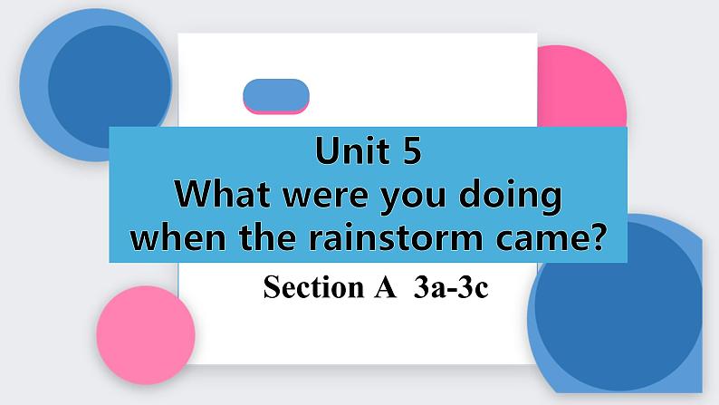 人教八下Unit5What were you doing when the rainstorm came.SectionA3a-3c(课件+视频)第1页