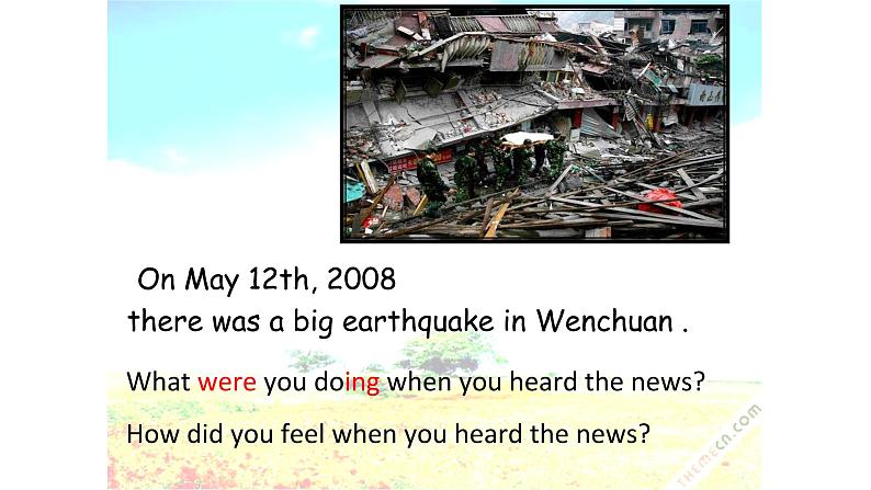 人教新目标八年级英语下册---Unit 5 What were you doing when the rainstorm came_ Period 5 Section B Reading（2a-2e)课件PPT05