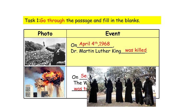 人教新目标八年级英语下册---Unit 5 What were you doing when the rainstorm came_ Period 5 Section B Reading（2a-2e)课件PPT08