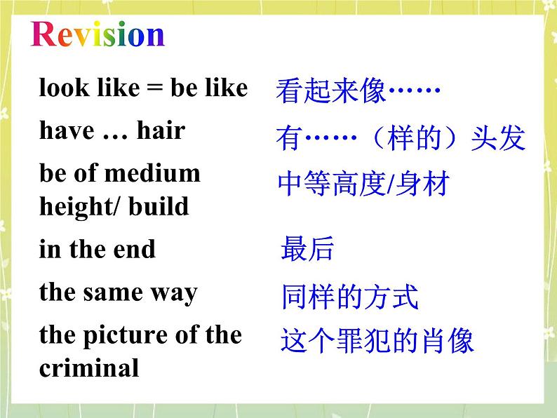 人教新目标七年级英语下册----Unit 9 What does he look like Self Check课件第2页