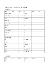 2022届人教版英语中考一轮复习七年级上册Unit 7 （词汇+语法讲解）