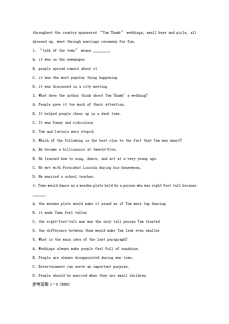 中考英语二轮专题复习阅读理解优编题01（含答案）第3页