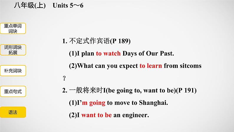 冲刺2022中考英语一轮复习教材梳理课件   八年级(上)　Units 5～6第8页