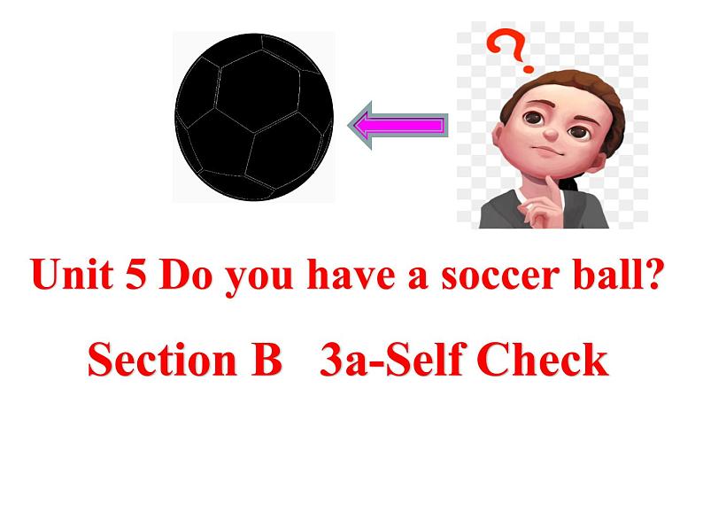 人教新目标(Go for it)版七年级英语上册Unit 5 Do you have a soccer ball_Section B 3a-Self Check课件 （共有PPT14张）01