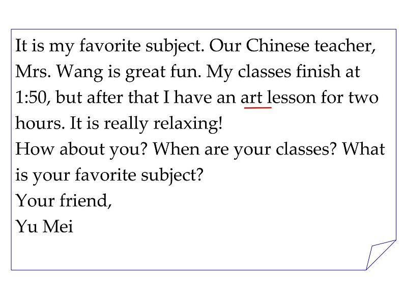 人教新目标版英语七年级上Unit 9 My favorite subject is science.Section B 2c-3b课件（14张PPT无素材）04
