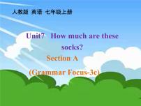 人教新目标 (Go for it) 版七年级上册Unit 7 How much are these socks?Section A教案配套课件ppt