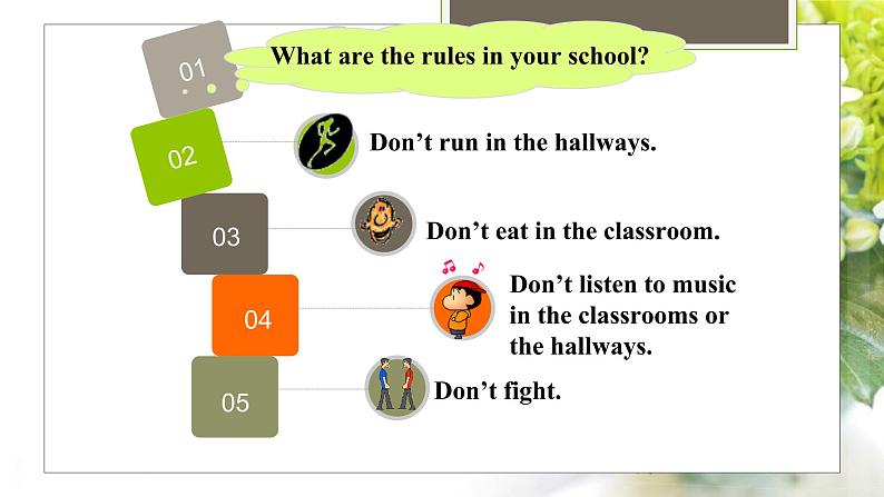 03 教学课件_Unit 4 Don 't eat in class_Section B 1a-1d 同步课件1第4页