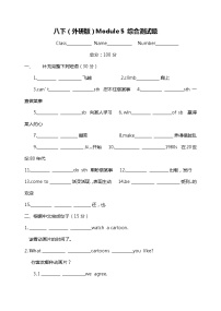 初中英语外研版 (新标准)八年级下册Module 5  Cartoon stories综合与测试复习练习题