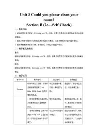 初中英语人教新目标 (Go for it) 版八年级下册Unit 3 Could you please clean your room?Section B教案