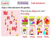 人教新目标七下英语---Unit6 I'm watching TV.SectionA1a-2d听说课优质课课件+音视频