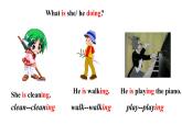 人教新目标七下英语---Unit 6 I'm watching TV. SectionA （1a-2c) 课件+ 音频