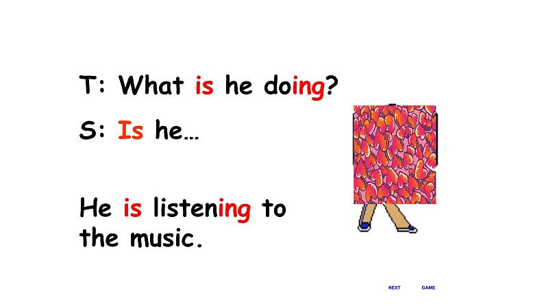 人教新目标七下英语---Unit 6 I'm watching TV. Section A （2d&Grammar) 课件+ 音视频08