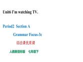 人教新目标七下英语---Unit6 I'm watching TV.SectionA Grammar Focus-3c语法课优质课课件+ 音频