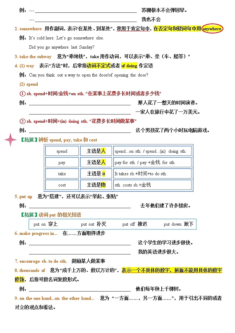 Unit 9（学生专用）-2021-2022学年八年级英语下册同步精品讲义（人教版）第2页