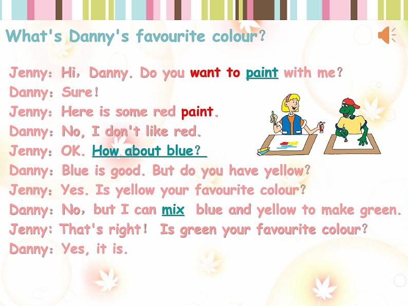 冀教版（三起）英语七年级上册 Unit 2  Colours and Clothes lesson8 Danny 's favourite colour（课件）第4页