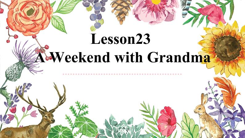 冀教版（三起）英语七年级下册 Unit 4  After-School ActivitiesLesson23 A weekend with Grandm（课件）01