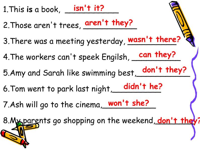 人教版中考九年级英语语法--反意疑问句和选择疑问句课件PPT04