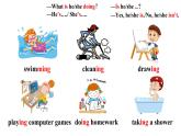 人教新目标七年级英语下册--Unit 6 I'm watching TV Section A Grammar Focus-3c 优质课件+视频