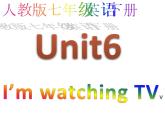 人教新目标七年级英语下册--Unit6 I'm watching TV.Section B(1a-2c)课件+ 音频