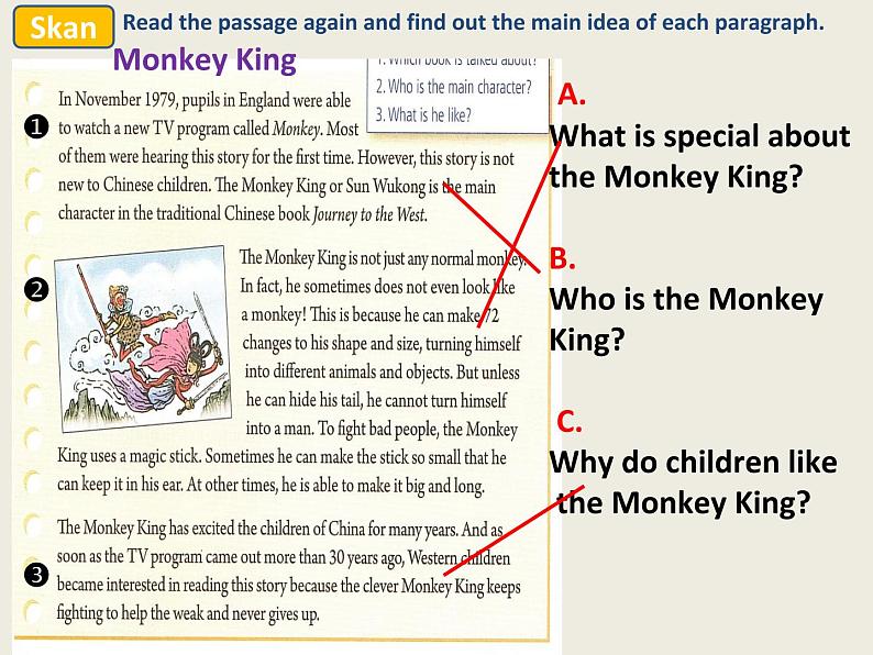 人教新目标八年级英语下册--Unit 6 An old man tried to move the mountains. Section A （3a-3c）课件+ 音视频06