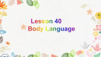 冀教版（三起）英语八年级下册 Lesson 40 Body Language（课件）