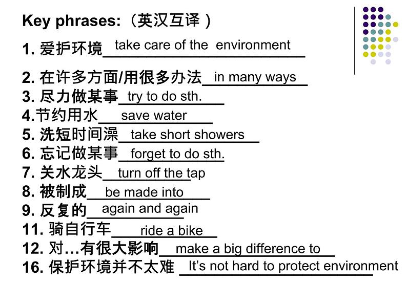 冀教版（三起）英语八年级下册 Lesson 46 Protect Our Environment（课件）05