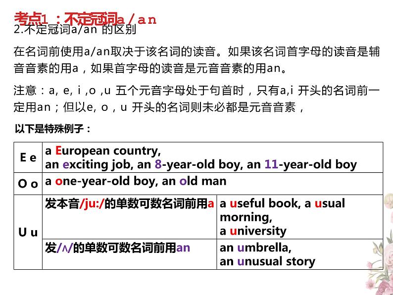 2022年中考英语语法专题复习---冠词课件第5页