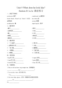 2021学年Unit 9 What does he look like?Section B综合训练题