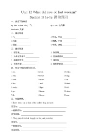 英语七年级下册Section B综合训练题