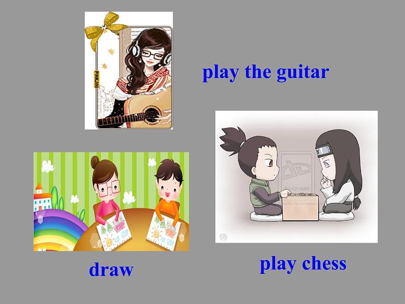 人教新目标(Go for it)版英语七年级下 Unit 1 Can you play the guitarSection A(1a -2d) 课件03