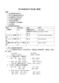 中考语法复习总教案学案